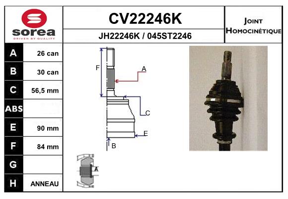 Set articulatie, planetara CV22246K EAI