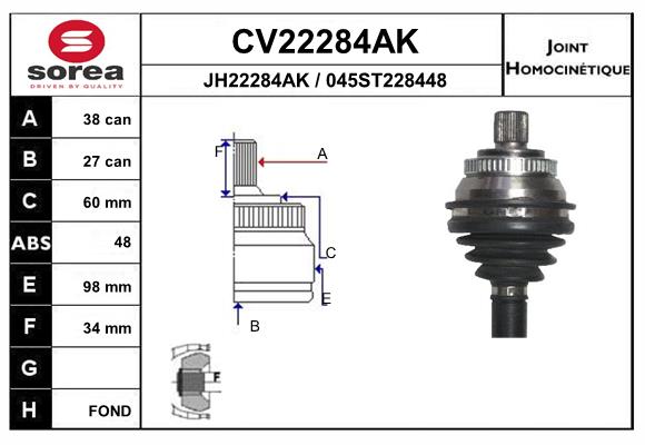Set articulatie, planetara CV22284AK EAI