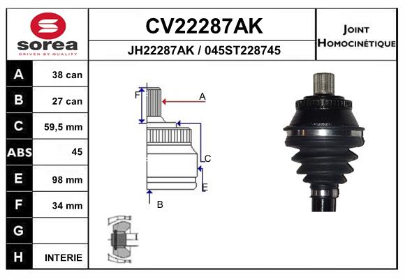 Set articulatie, planetara CV22287AK EAI