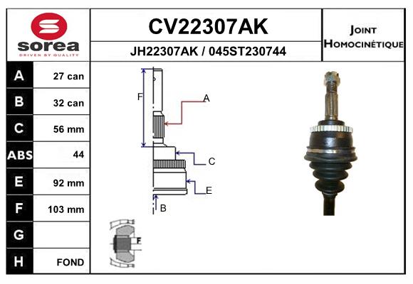 Set articulatie, planetara CV22307AK EAI