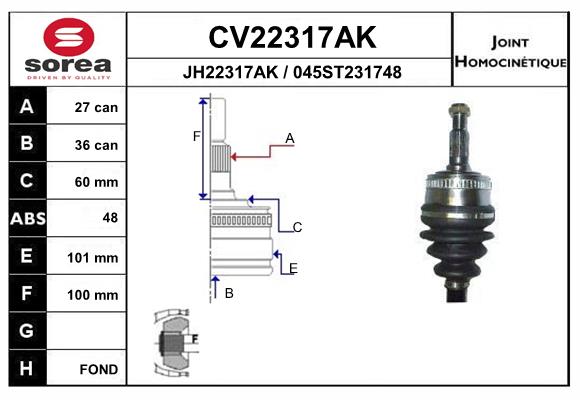 Set articulatie, planetara CV22317AK EAI