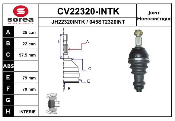 Set articulatie, planetara CV22320-INTK EAI