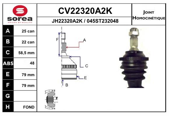 Set articulatie, planetara CV22320A2K EAI