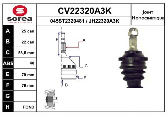 Set articulatie, planetara CV22320A3K EAI