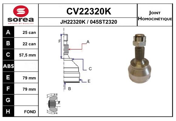 Set articulatie, planetara CV22320K EAI