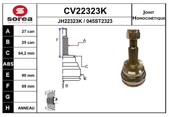 Set articulatie, planetara CV22323K EAI