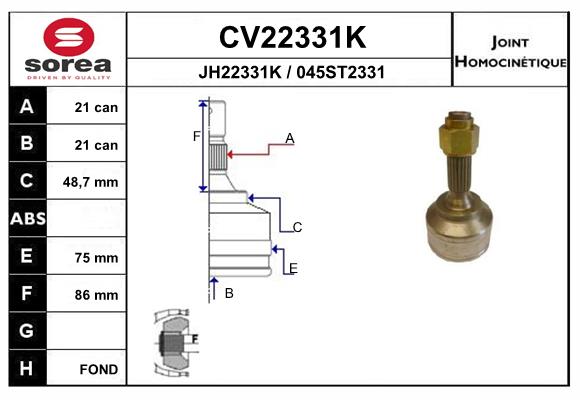 Set articulatie, planetara CV22331K EAI
