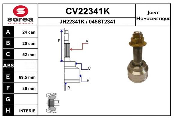 Set articulatie, planetara CV22341K EAI