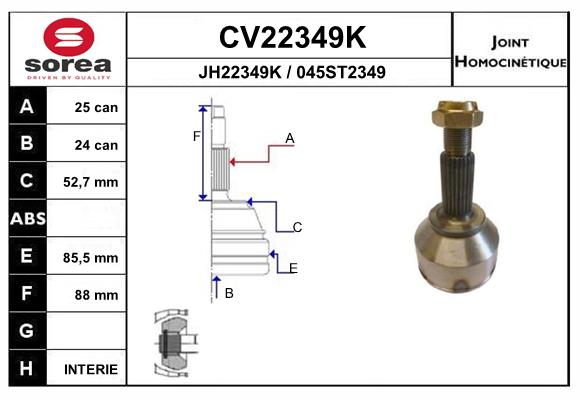 Set articulatie, planetara CV22349K EAI