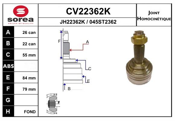 Set articulatie, planetara CV22362K EAI