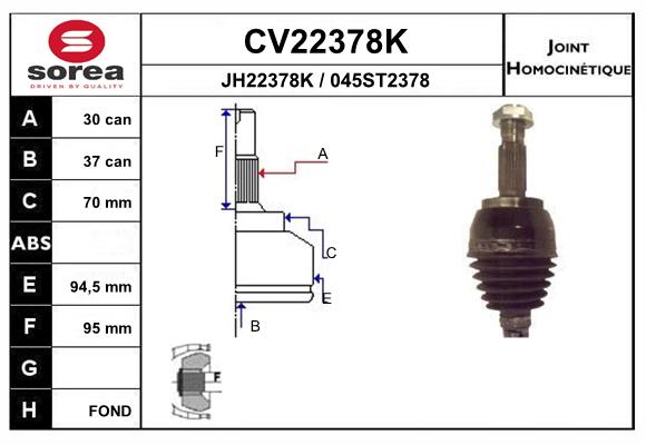 Set articulatie, planetara CV22378K EAI