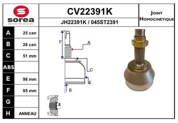 Set articulatie, planetara CV22391K EAI