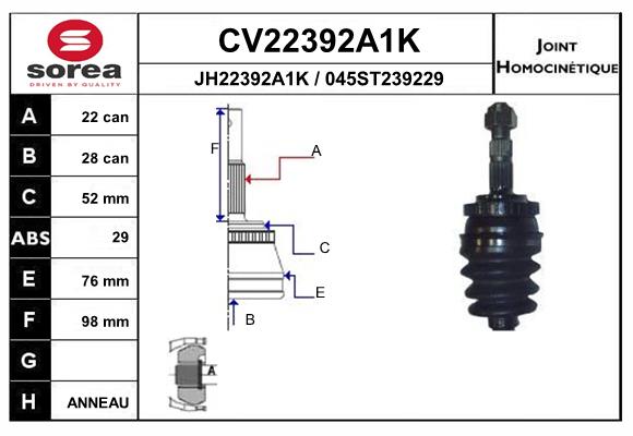 Set articulatie, planetara CV22392A1K EAI