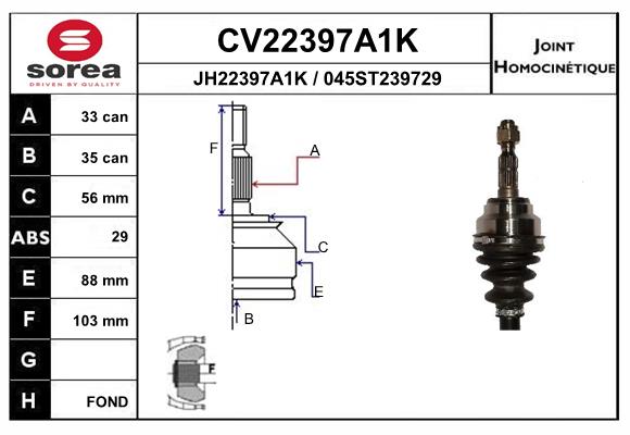 Set articulatie, planetara CV22397A1K EAI