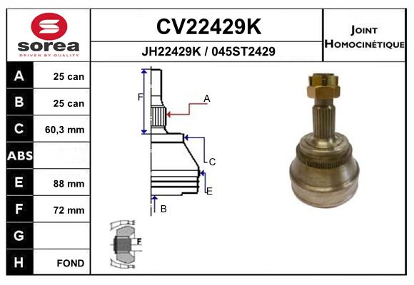 Set articulatie, planetara CV22429K EAI