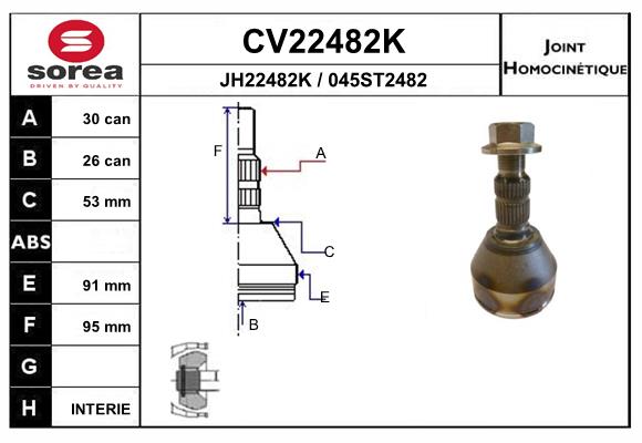 Set articulatie, planetara CV22482K EAI
