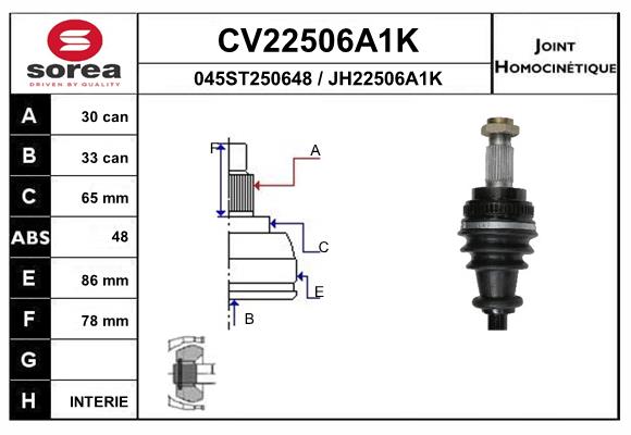 Set articulatie, planetara CV22506A1K EAI