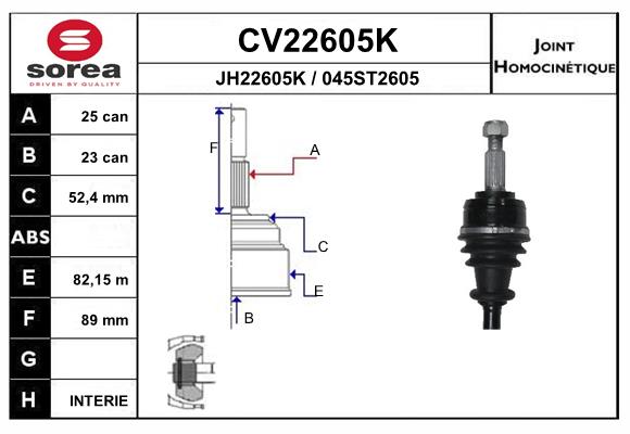 Set articulatie, planetara CV22605K EAI