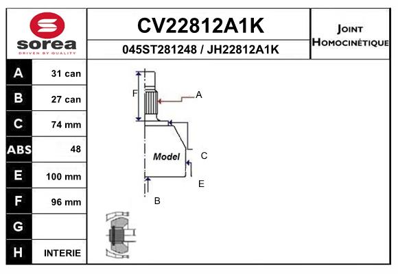 Set articulatie, planetara CV22812A1K EAI