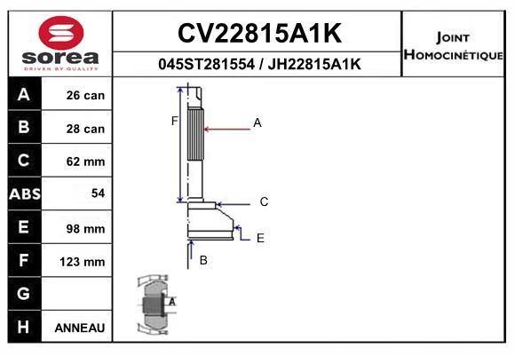 Set articulatie, planetara CV22815A1K EAI