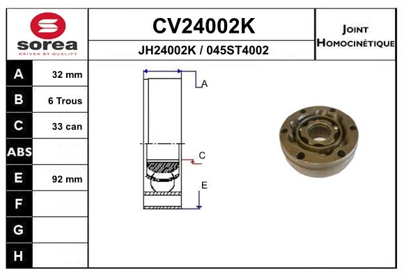 Set articulatie, planetara CV24002K EAI