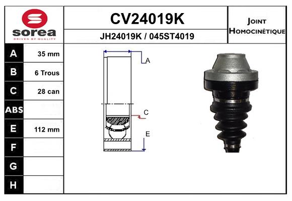 Set articulatie, planetara CV24019K EAI