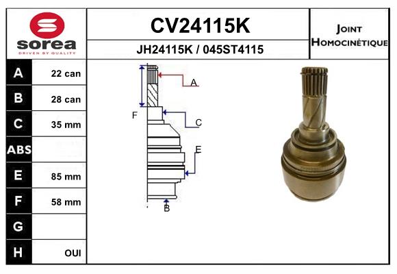 Set articulatie, planetara CV24115K EAI