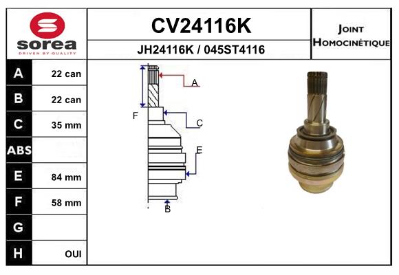 Set articulatie, planetara CV24116K EAI