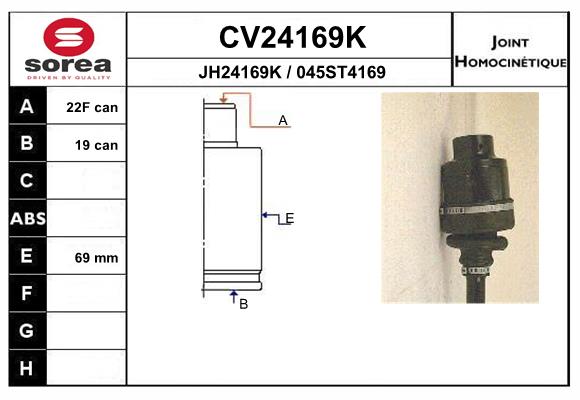 Set articulatie, planetara CV24169K EAI