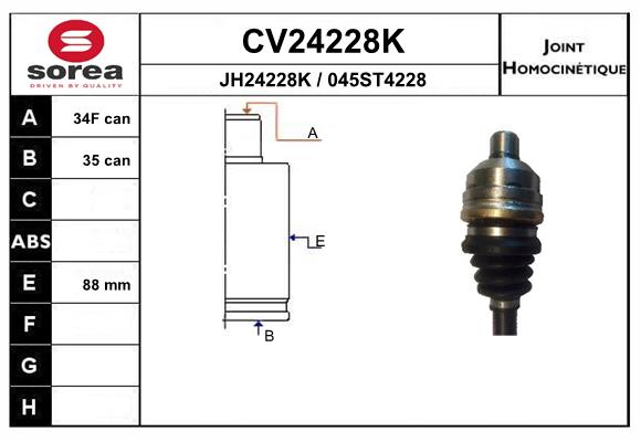 Set articulatie, planetara CV24228K EAI