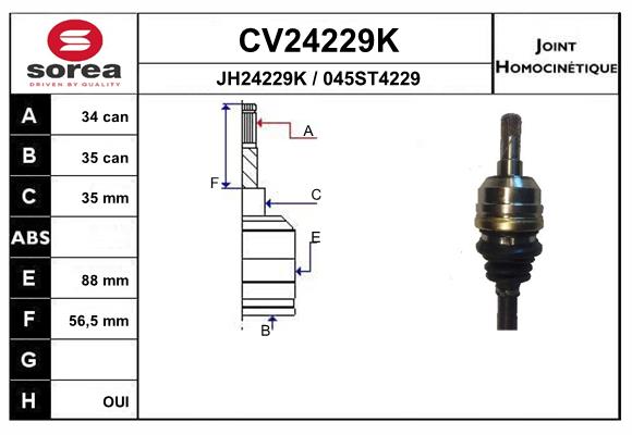 Set articulatie, planetara CV24229K EAI