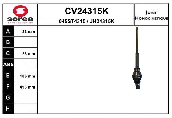 Set articulatie, planetara CV24315K EAI