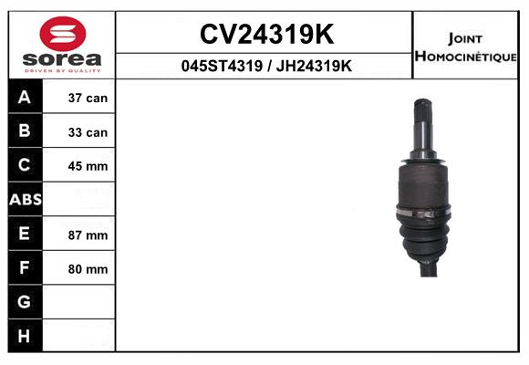 Set articulatie, planetara CV24319K EAI