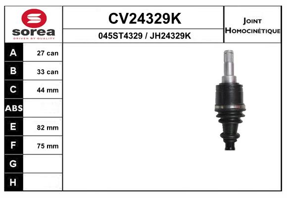 Set articulatie, planetara CV24329K EAI