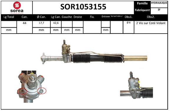 Caseta directie SOR1053155 EAI