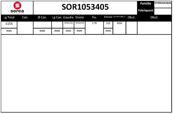 Caseta directie SOR1053405 EAI