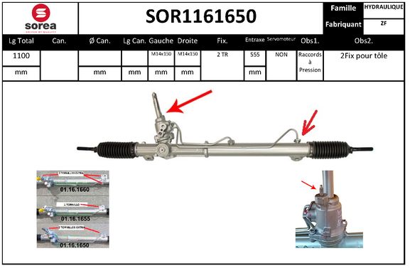 Caseta directie SOR1161650 EAI