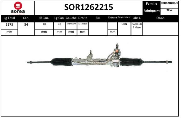 Caseta directie SOR1262215 EAI