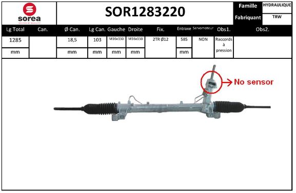 Caseta directie SOR1283220 EAI