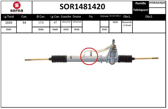 Caseta directie SOR1481420 EAI