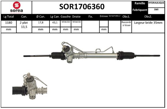 Caseta directie SOR1706360 EAI