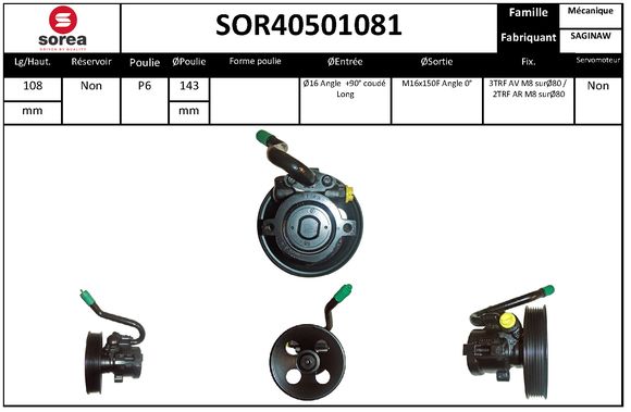 Pompa hidraulica, sistem de directie SOR40501081 EAI