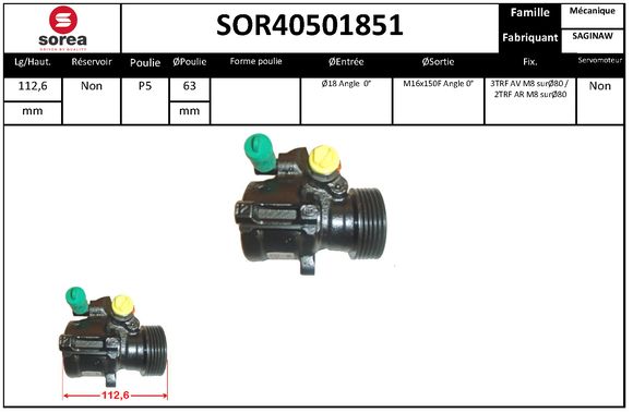 Pompa hidraulica, sistem de directie SOR40501851 EAI