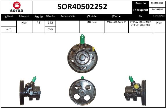 Pompa hidraulica, sistem de directie SOR40502252 EAI