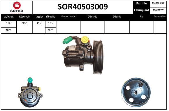 Pompa hidraulica, sistem de directie SOR40503009 EAI