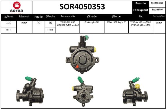Pompa hidraulica, sistem de directie SOR4050353 EAI