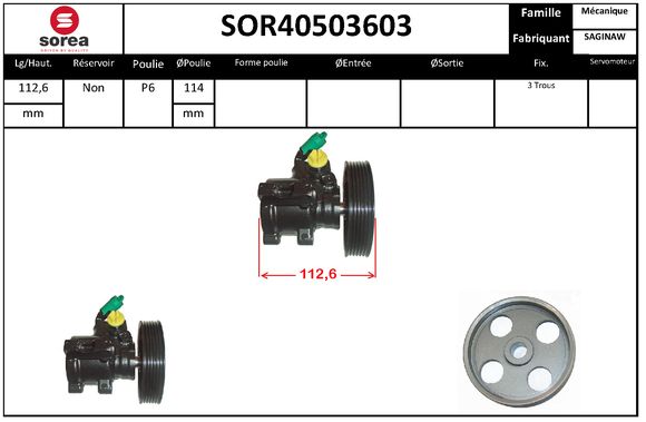 Pompa hidraulica, sistem de directie SOR40503603 EAI
