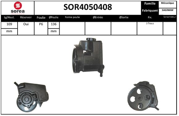 Pompa hidraulica, sistem de directie SOR4050408 EAI