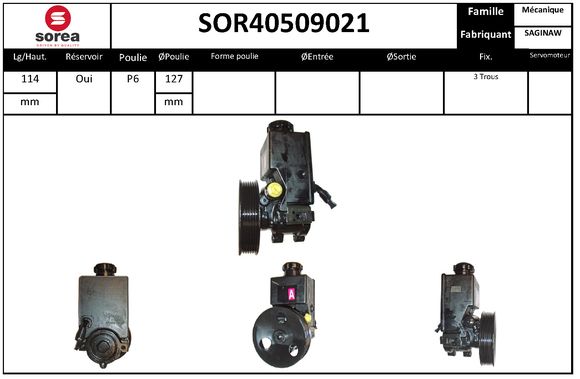 Pompa hidraulica, sistem de directie SOR40509021 EAI