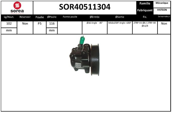 Pompa hidraulica, sistem de directie SOR40511304 EAI